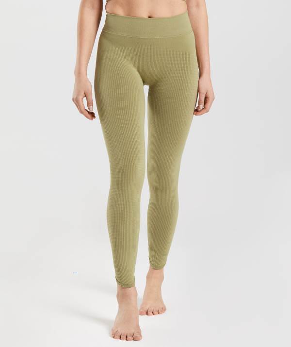 Damske Legíny Gymshark Pause Seamless Zelene | NP3107425